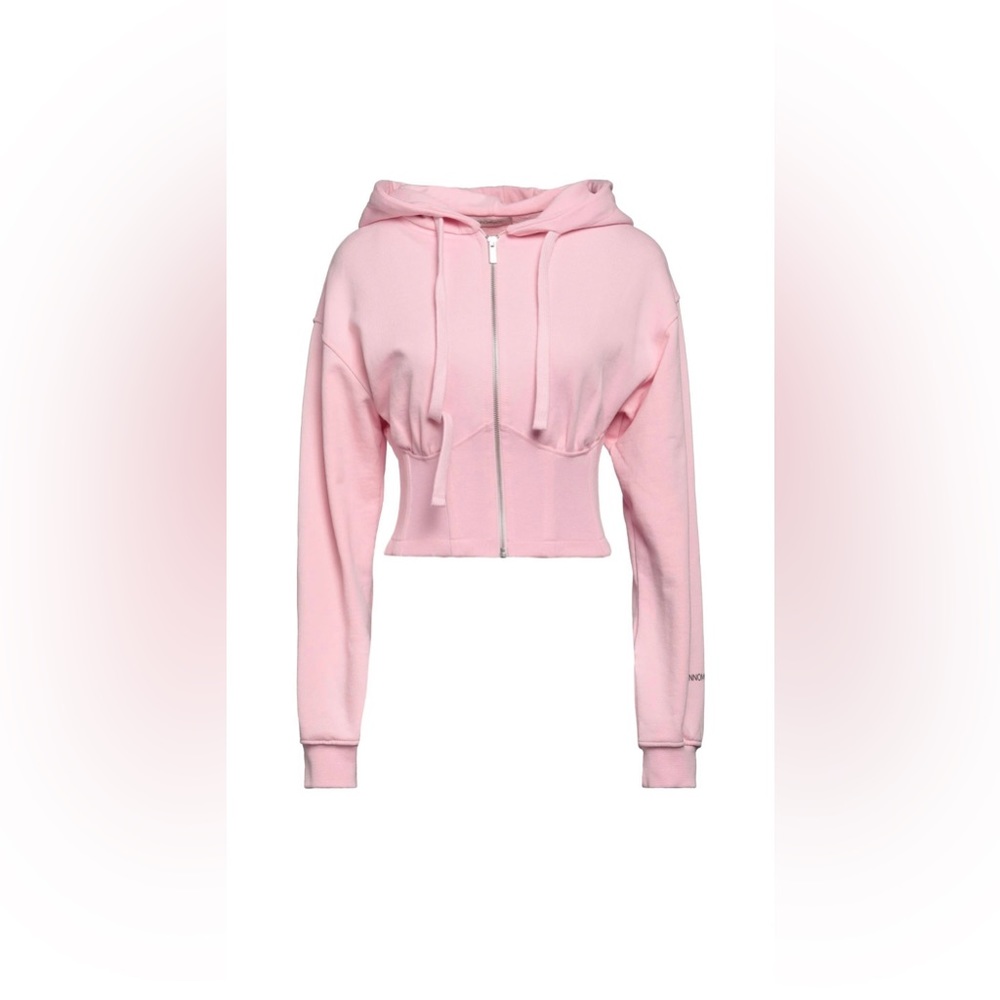 NWT HINNOMINATE Pink Bustier Corset Hooded Sweatshirt Hoody S